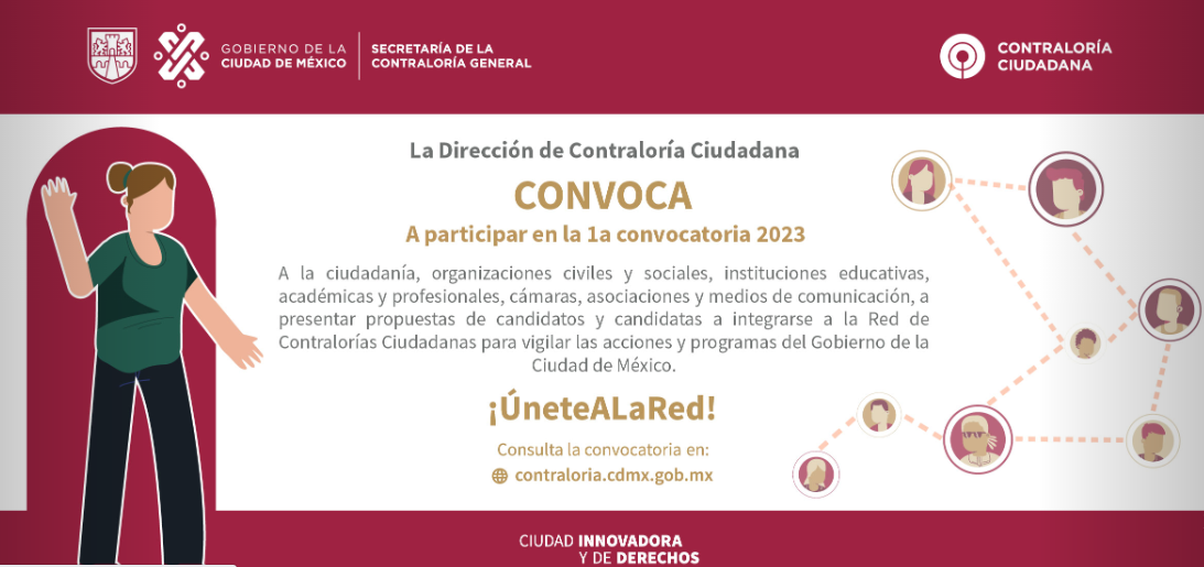 1ª CONVOCATORIA 2023 PARA PERTENECER A LA RED DE CONTRALORÍAS CIUDADANAS